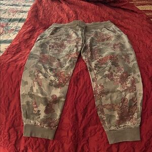 Anthropologie Floral Camouflage Joggers
